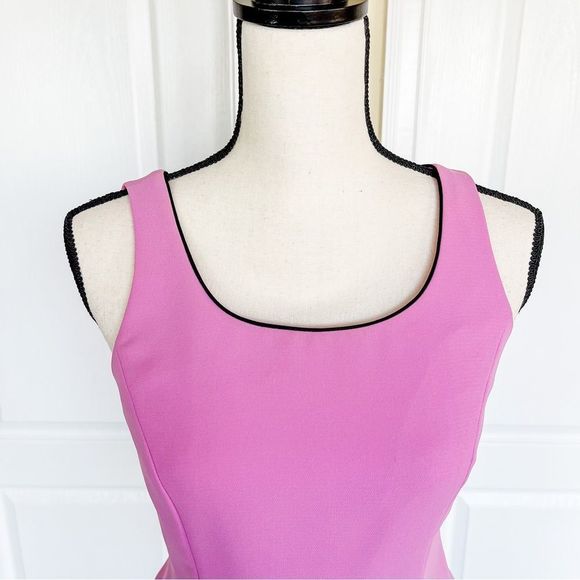 Stresa 2P Peony Pink Blazer Black Edging with Pockets & Matching Sleeveless Top - Picture 8 of 16